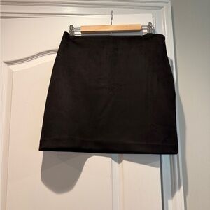 Faux suede Black Women’s Mini Skirt